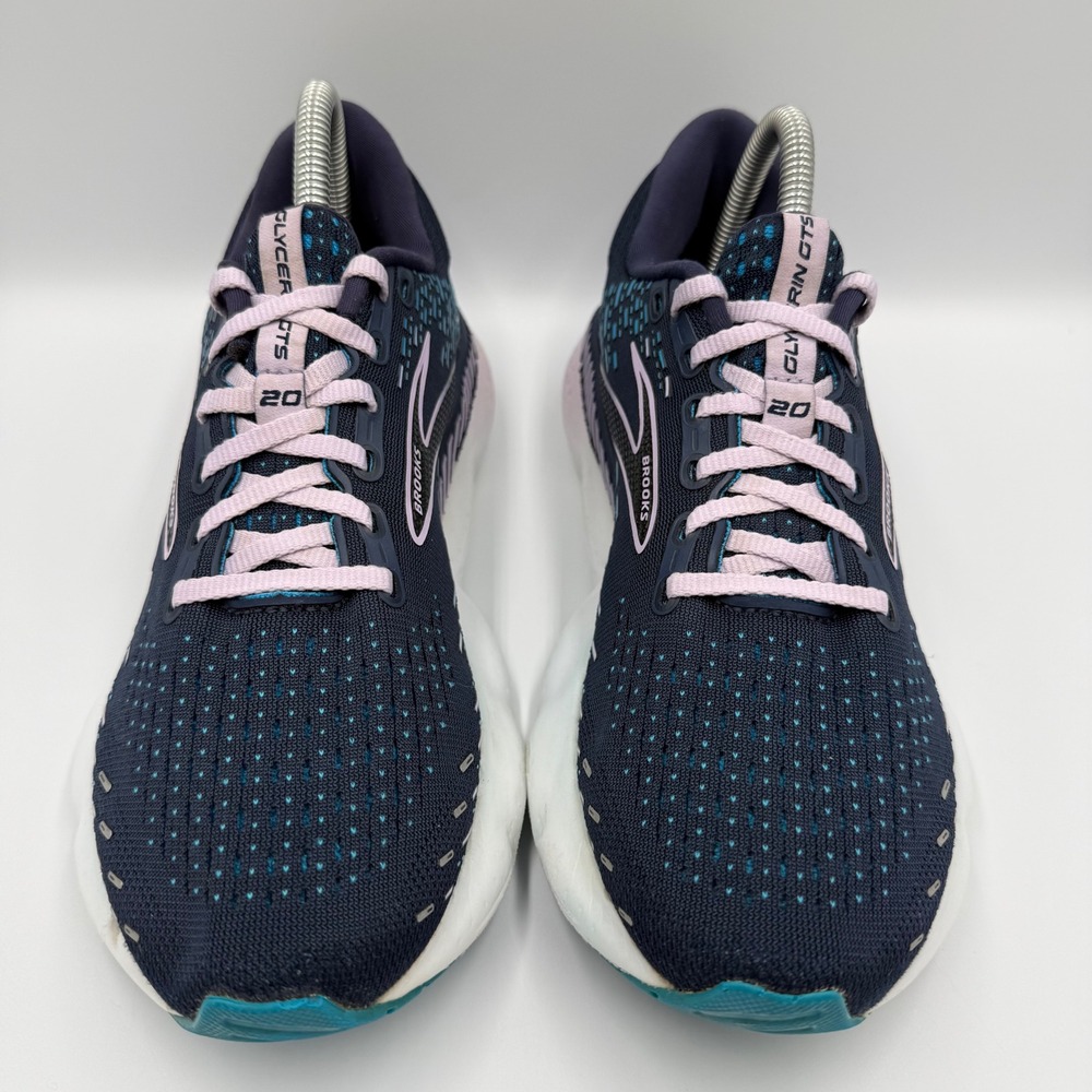 Brooks Glycerin GTS 20 Blue Pink Running Shoes Women's Size 8.5 1203701B499 - Picture 6 of 9